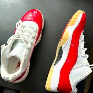 Size 10 Jordan 11 red and white